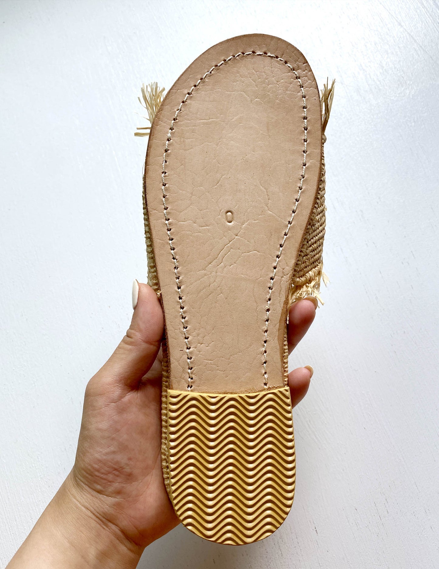 Raffia sandal