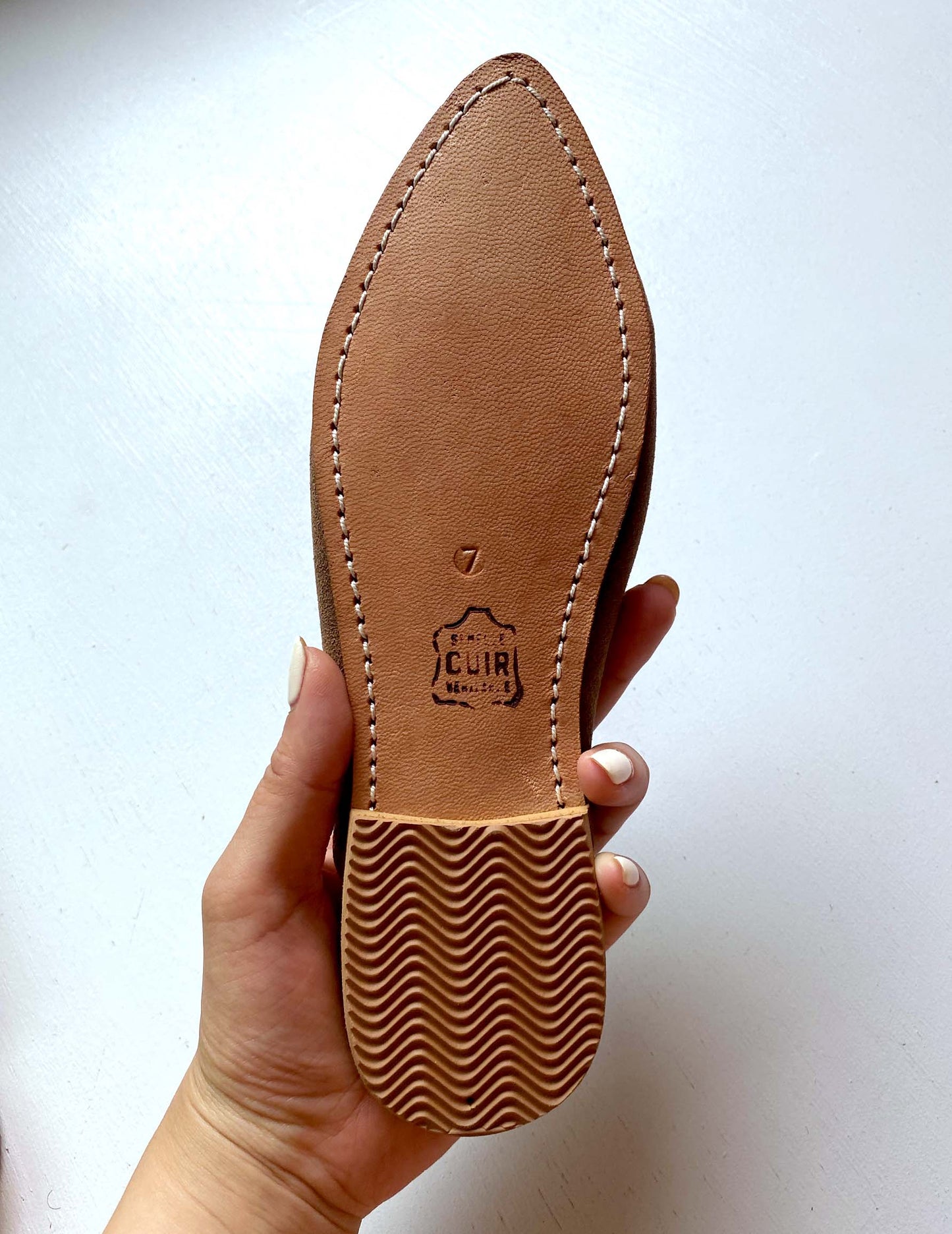 Suede babouche