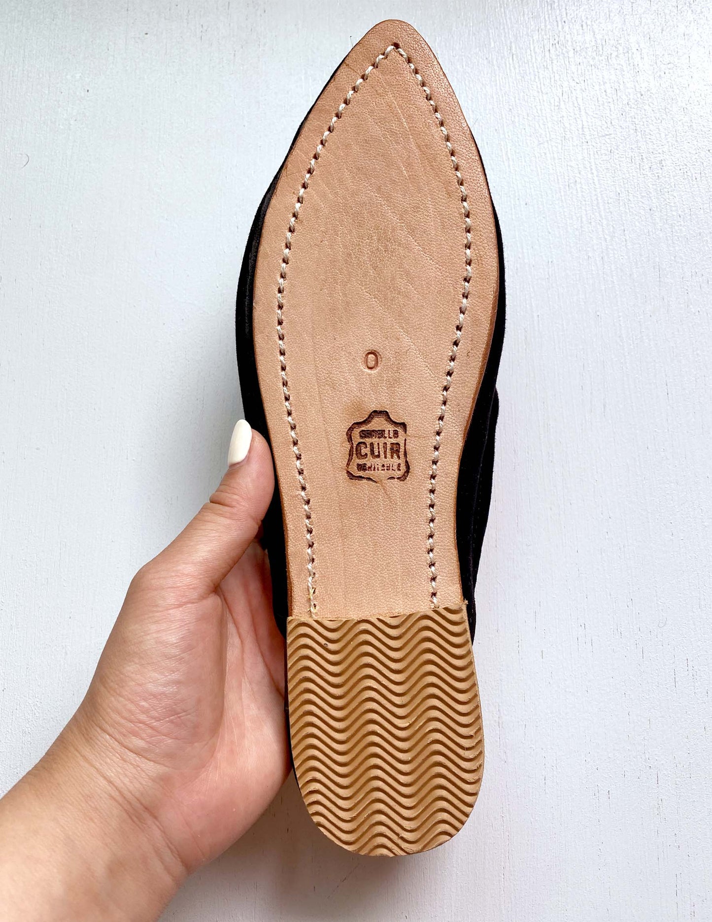 Suede babouche