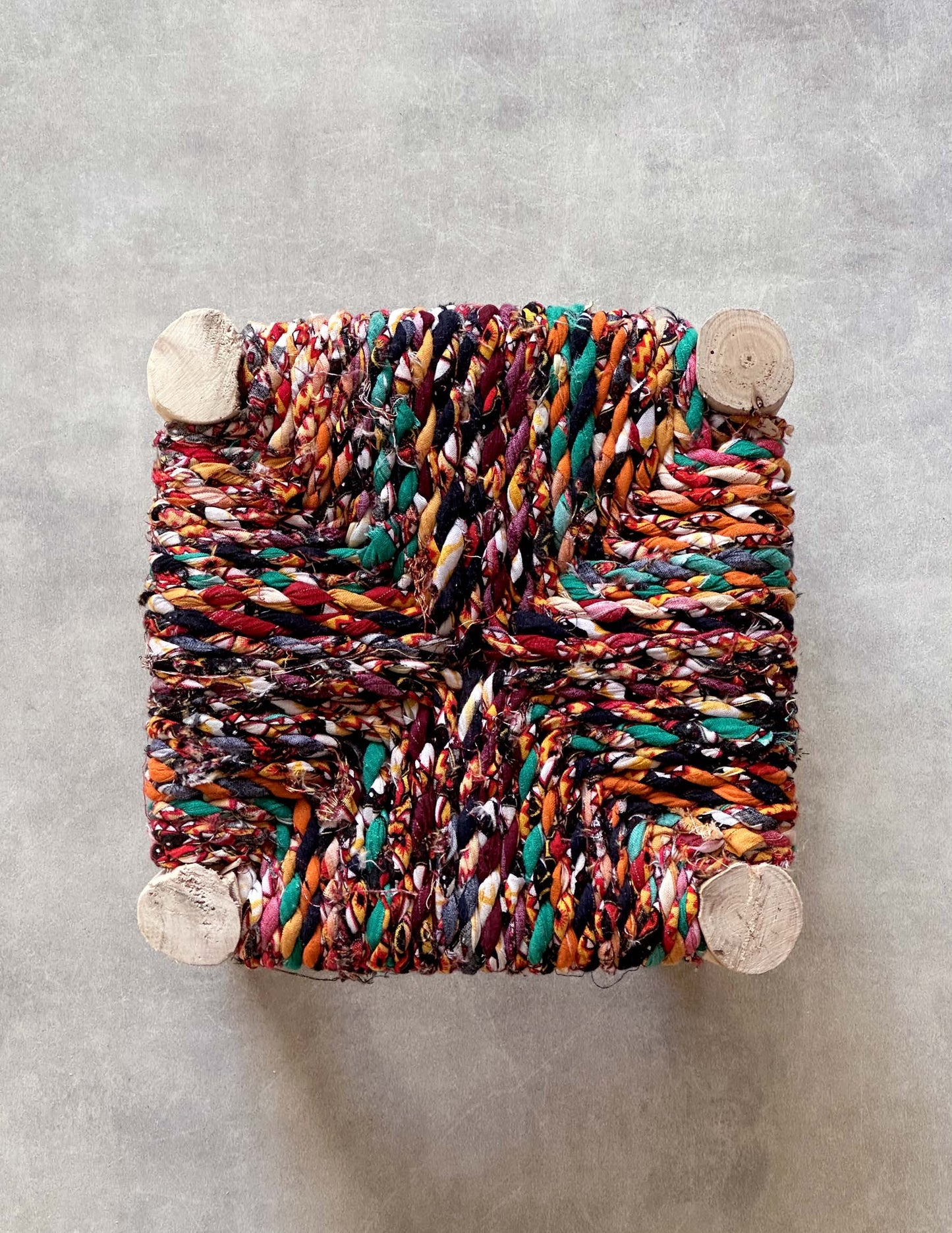 Handmade stool ( Mix colors )