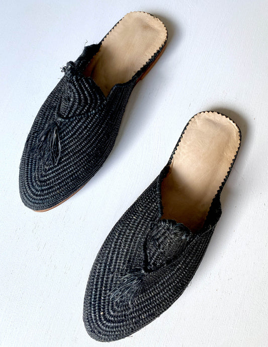 Raffia sandal
