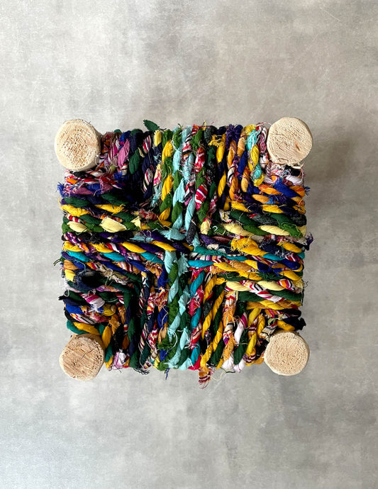 Handmade stool ( Mix colors )