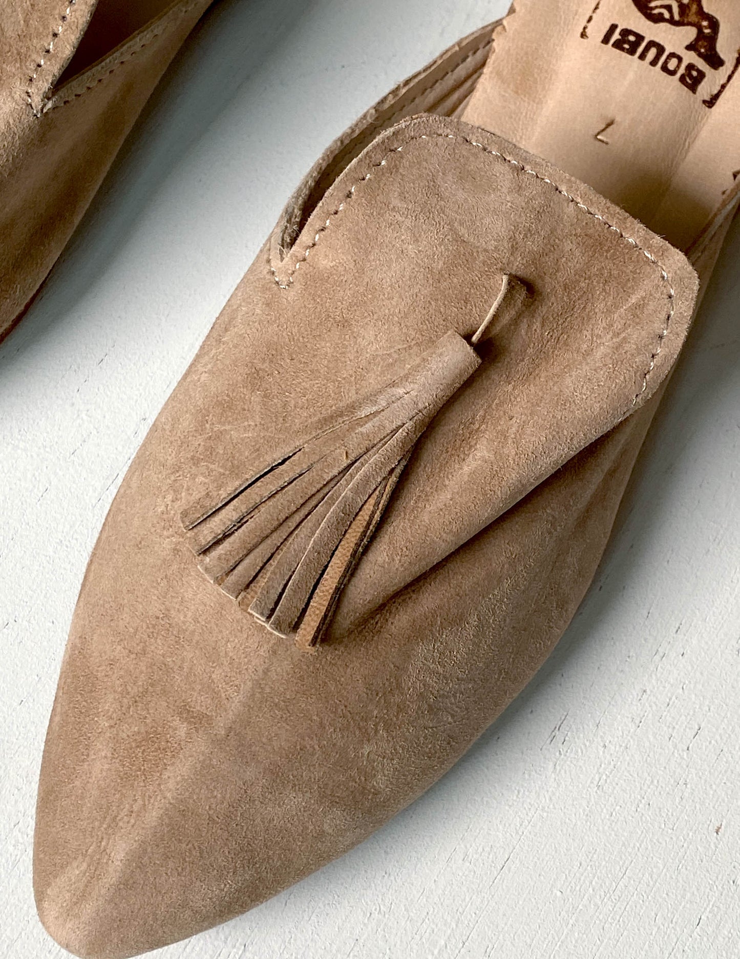 Suede babouche