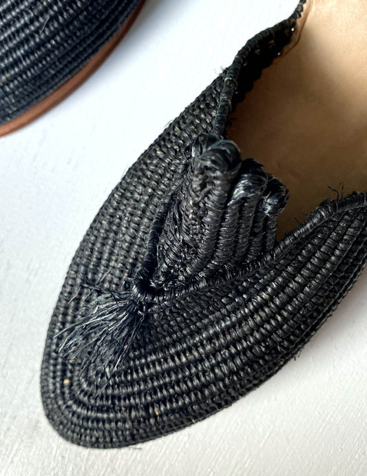 Raffia sandal