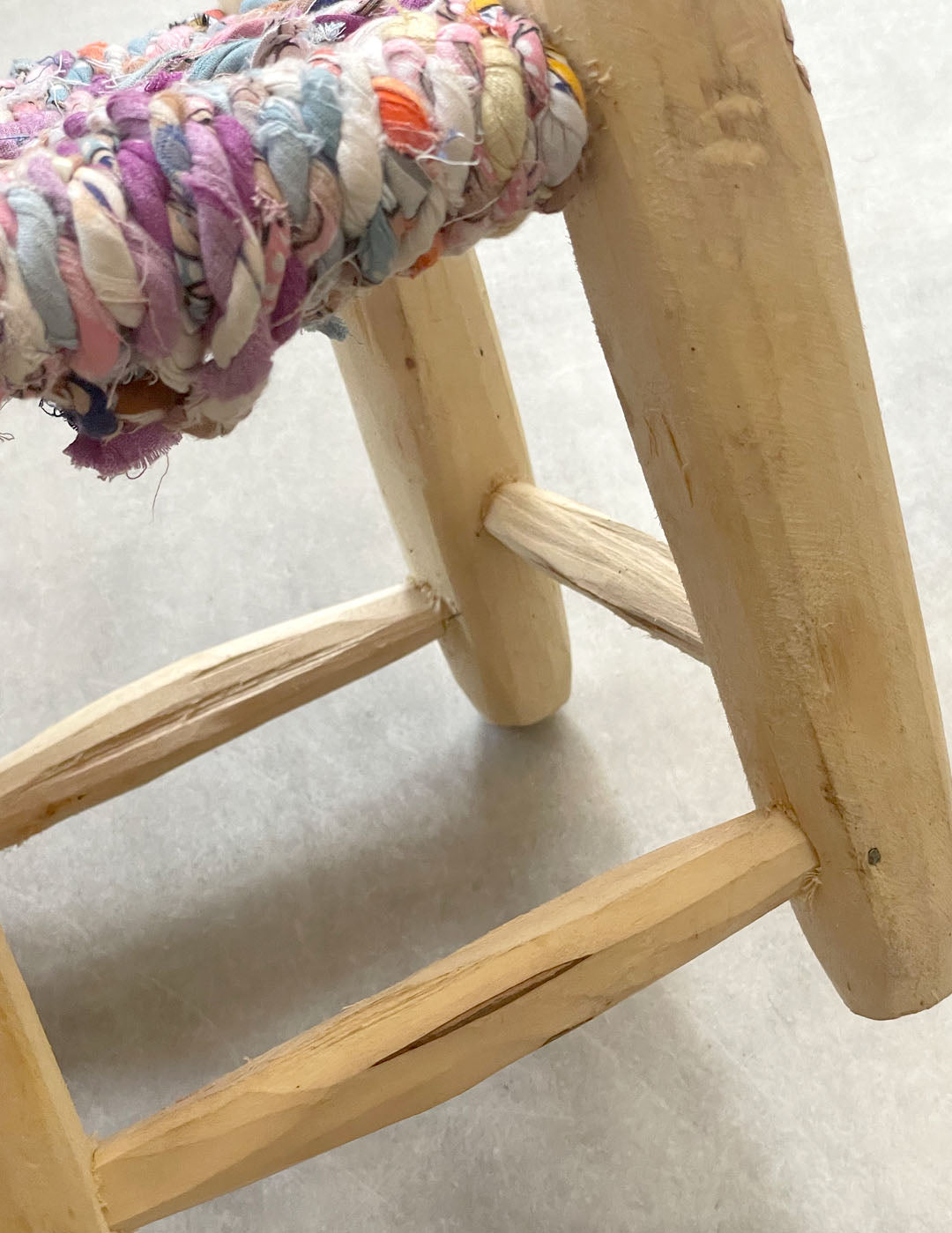 Handmade stool ( Mix pink )